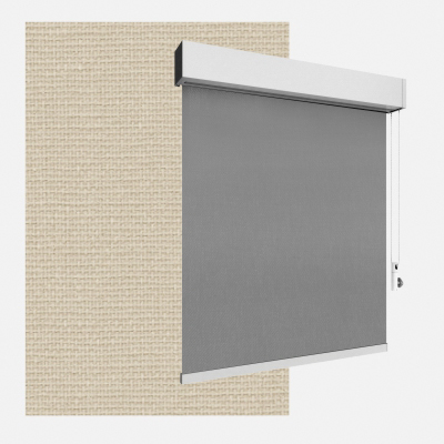 Roleta w kasecie z tkaniną jednokolorową