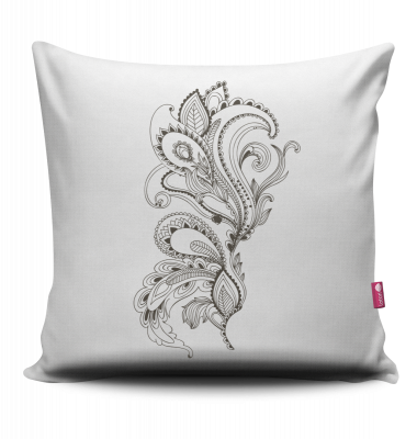 Poduszka Aztec 1 dekoracyjna biała