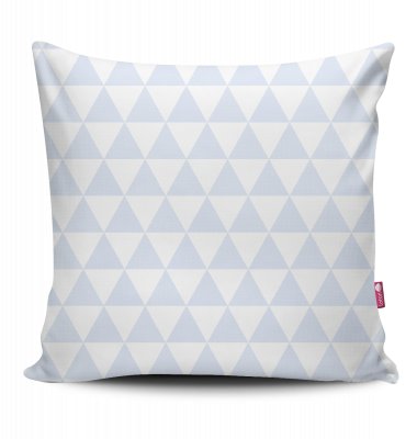 Poduszka Diamond romby błękitne