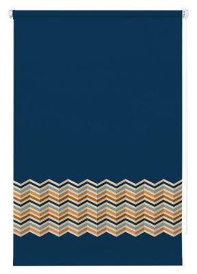 Roleta mini Zig Zag zaciemniająca granatowa