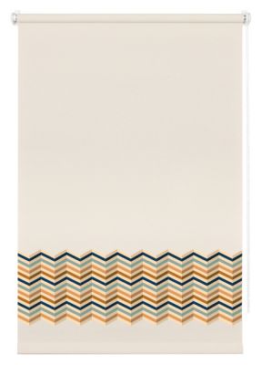 Roleta mini Zig Zag transparentna kremowa