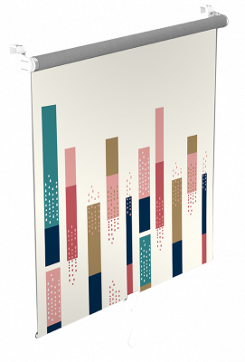 Roleta mini Geometry słupki zaciemniająca