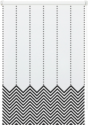 Roleta mini Black & White wzorzysta - transparentna