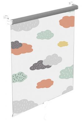 Roleta mini Chmurki - Leśne zwierzęta transparentna