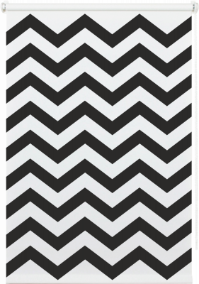 Roleta mini Black & White zygzaki - zaciemniająca