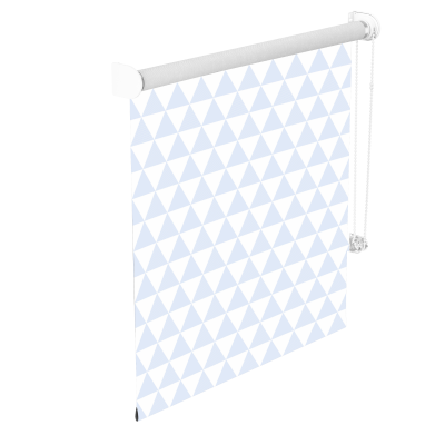 Roleta mini błękitne romby transparentna