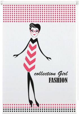 Roleta mini Fashion Pin-up girl  transparentna