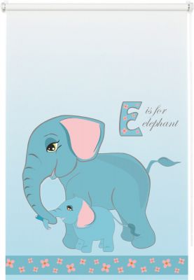 Roleta mini Safari Słoń transparentna