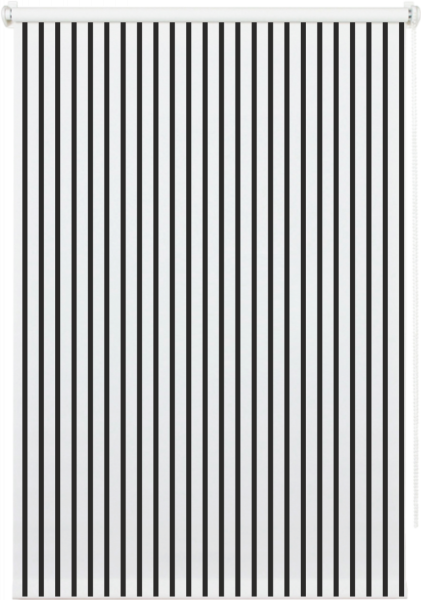 Roleta mini Black & White paski - transparentna